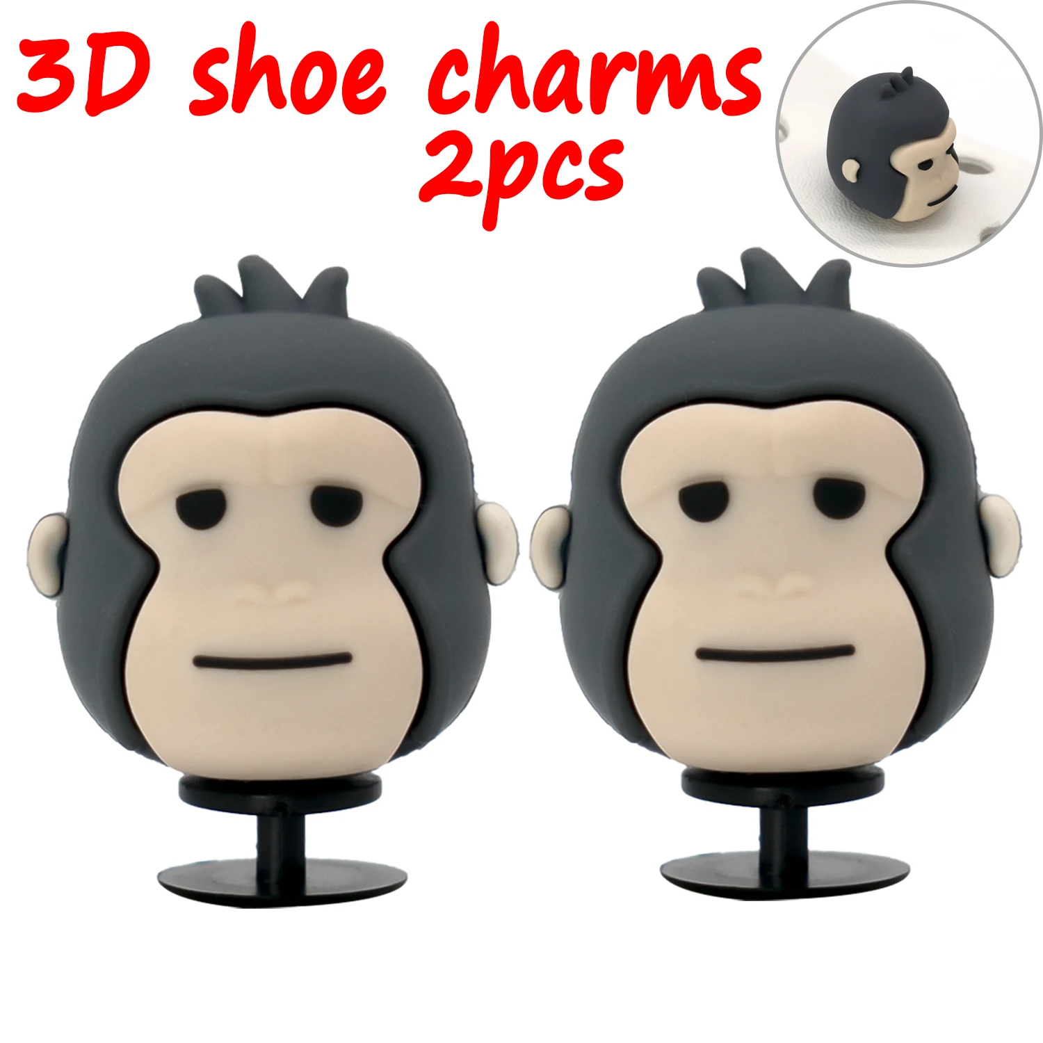 2 Stück 3D niedliche Tier-Schuhanhänger, Ente, Biene, Dinosaurier, Hund, Schuhdekorationen, Panda, Kuh, Anstecknadeln für Mädchen, Jungen, Kinder, Geschenke, Clog-Schnalle – Detail 29