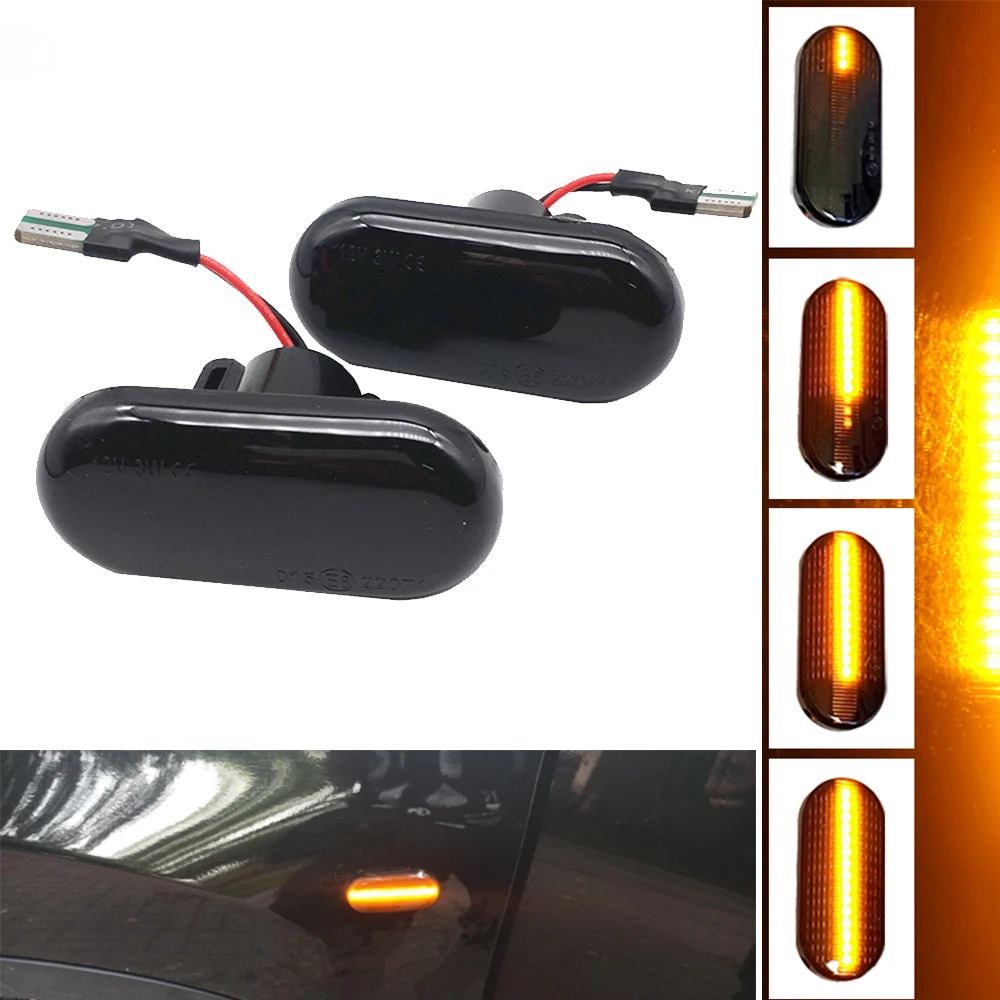 2x Led Dynamic Turn Signal Lights Side Marker For Renault Clio Trafic Kangoo Twigo Dacia Logan Duster Nissan Interstar Primastar