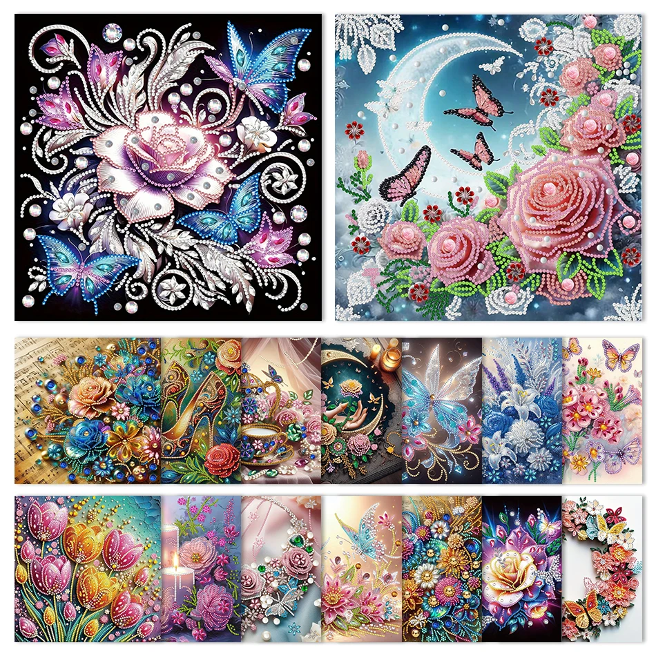 RUOPOTY-Diamond Painting Special Stones,5D Diamond Pictures,Flower Color Abstract,Crystal,Cross Stitch Kits,Diy,Home Decor Items