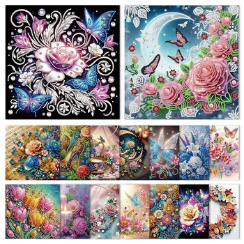 RUOPOTY-Diamond Painting Special Stones, 5D Diamond Pictures, Flower Color Abstract, Crystal, Cross Stitch Kits, Diy, Home Decor Items