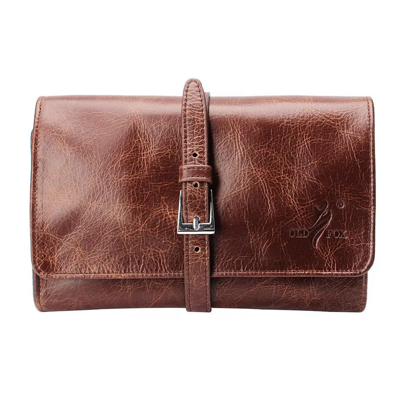 Leather Smoking Tobacco Pipe Pouch Bag Organize Case Pipe Accessories Tool Holder Pocket For 2 Pipe and 2 Cigar