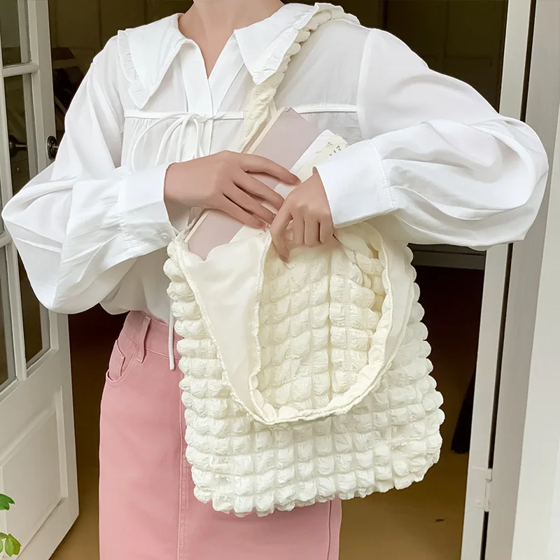 Damenmode geste ppte Umhängetasche Raum Baumwolle große Kapazität Handtasche und Geldbörse für weibliche Reise Einkaufstasche Hobos Taschen – Detail 19
