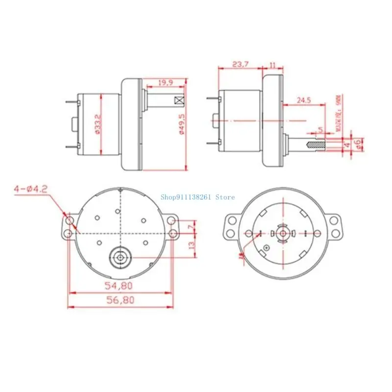 

H05E Электрический двигатель Reductor Electric Brush Gearned Redtuce Motor 12V Металлические коробки передач Reducer Moderse