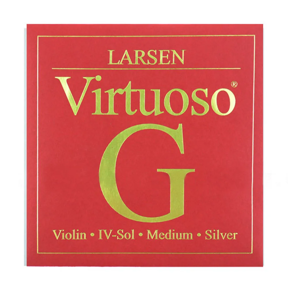 Larsen Virtuoso Violin String Set, Size 4/4, Made in Denmark, Full Size, Ball End