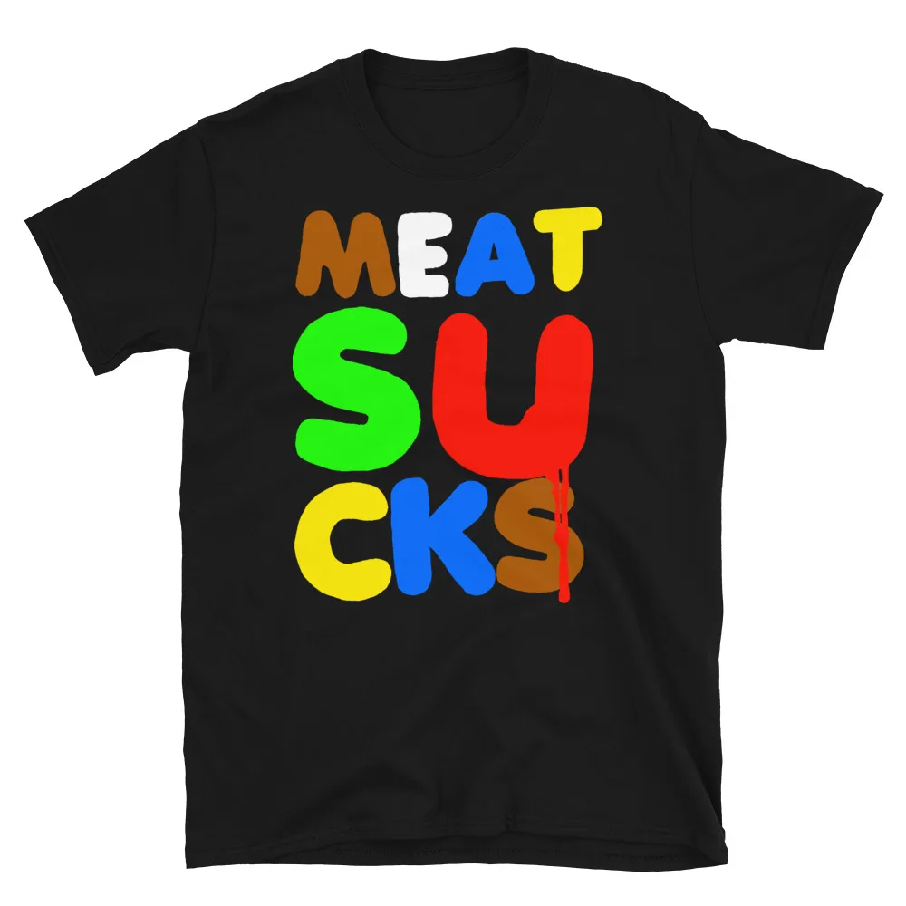 DROP DEAD Meat Sucks [Peta Collab design] Scene Kids Scene Fashion T-Shirt