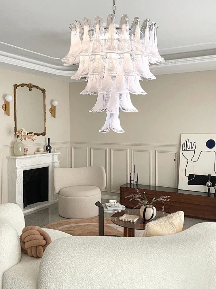 estilo frances moderno lustres de teto de vidro eletrodomesticos decoracao de sala de estar lampadas penduradas para villa 2024 01