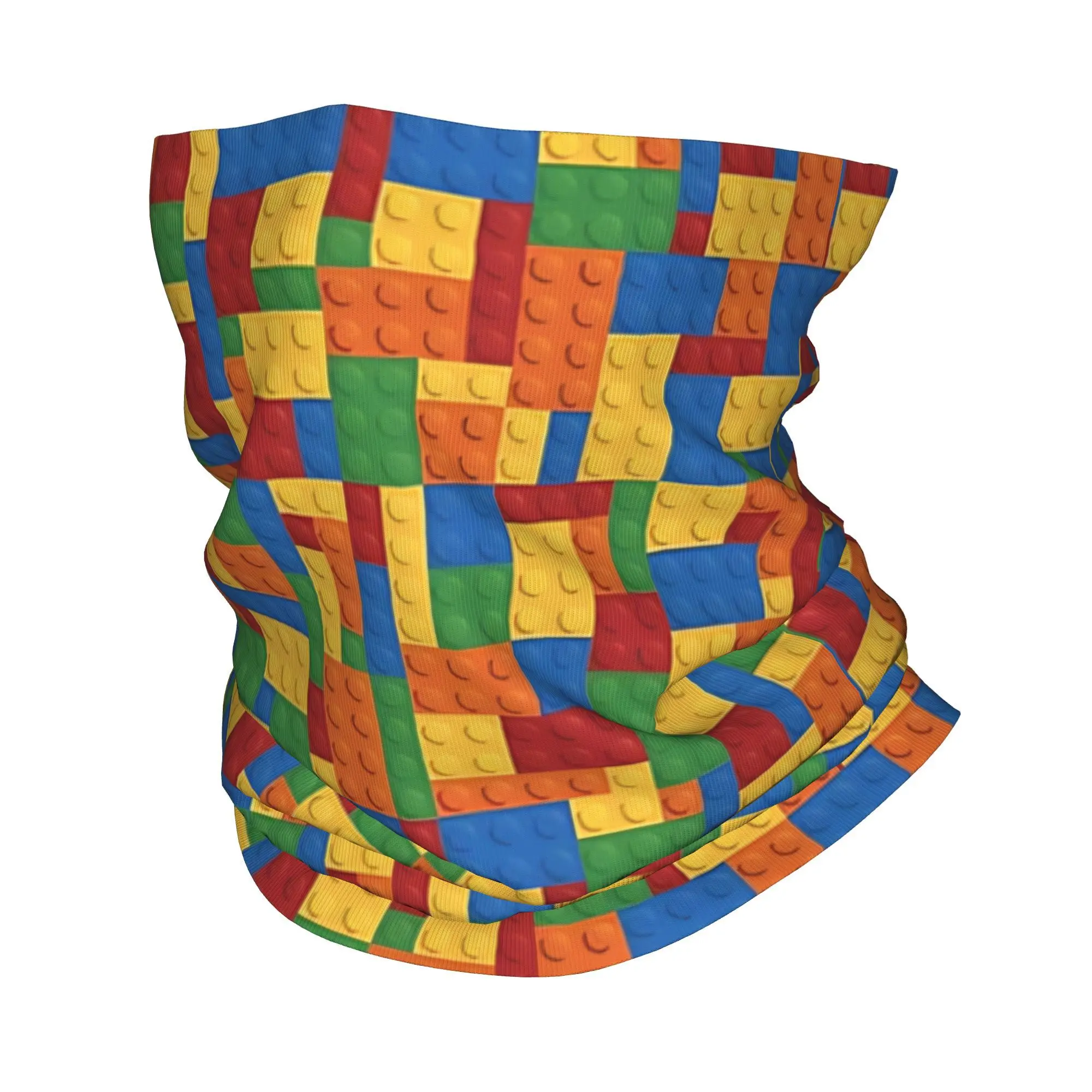 

Бандана с рисунком строительных блоков, шарф с принтом, теплый головной убор для рыбалки, унисекс, для взрослых, зима