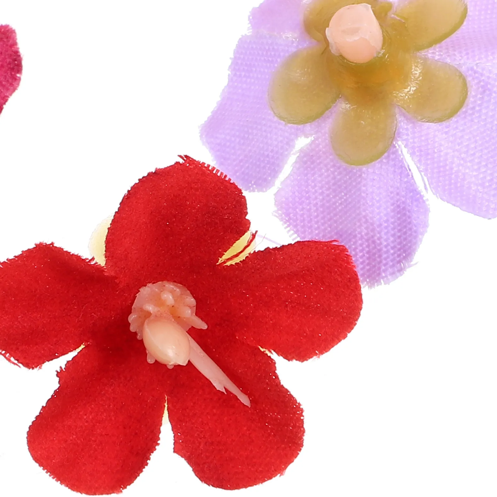 100Pcs Mini Artificial Cherry Blossom Petals Soft Realistic Fake Flowers for DIY Wedding Party Craft Decorations Floral