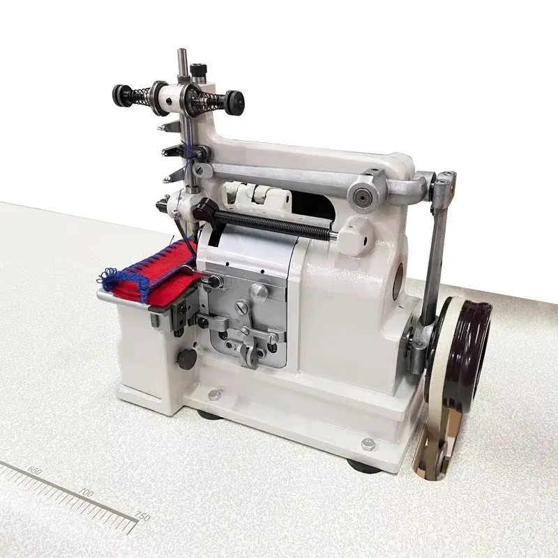 Precision Curved-Seam Shell Hemming Machine for Lingerie Elastic Edging and Couture Garments Featuring Auto-Adjust Hemmer Unit