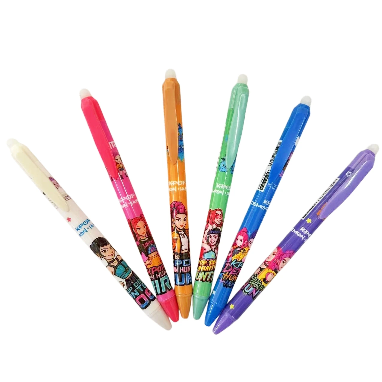 Anime Gilrs Lumi Mila Zoi Hunters Theme Erasable Pens 0.5mm Black Blue Press Type Gel Pen School Office Stationery Gift For Fans view 6