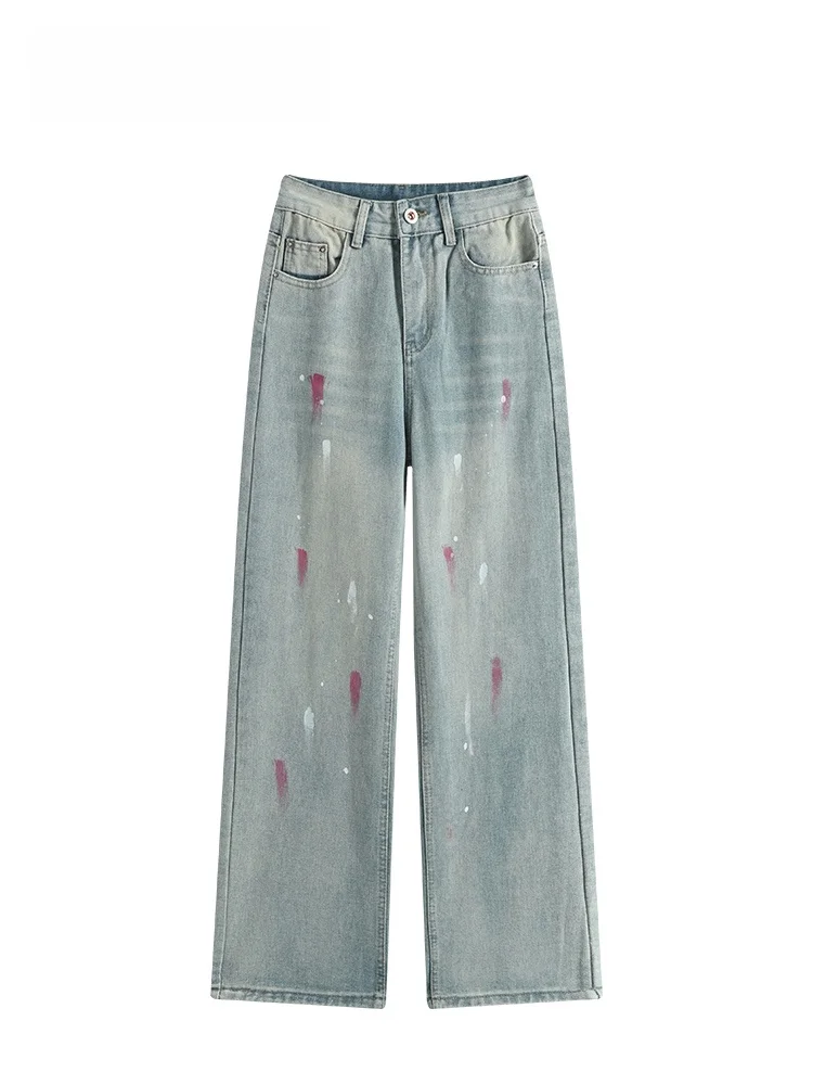 

High Waist Loose Fit Denim Jeans for Women plus Size Conceal Meat Slimming New Sle Spring Season Cotton Polyester Blend