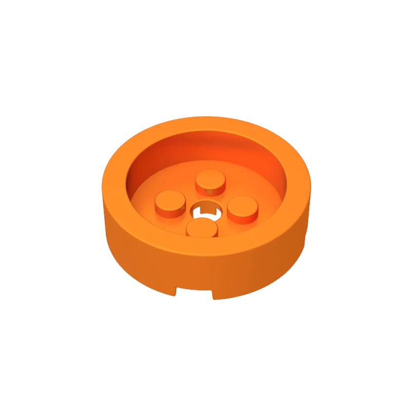 Gobricks 1 قطعة MOC الطوب الجولة 4x4 مع مركز راحة متوافق مع 68325 نموذج اللبنات أجزاء لعبة تعليمية للأطفال