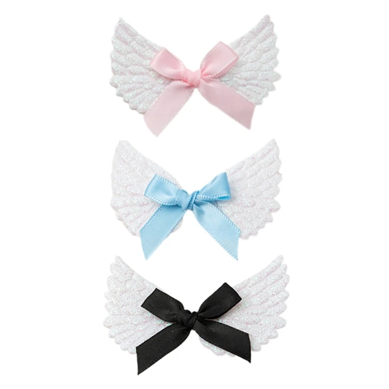 

6pcs Elegant Hairpin Black Angel Wing Hair Clip Headwear for Various Occasion