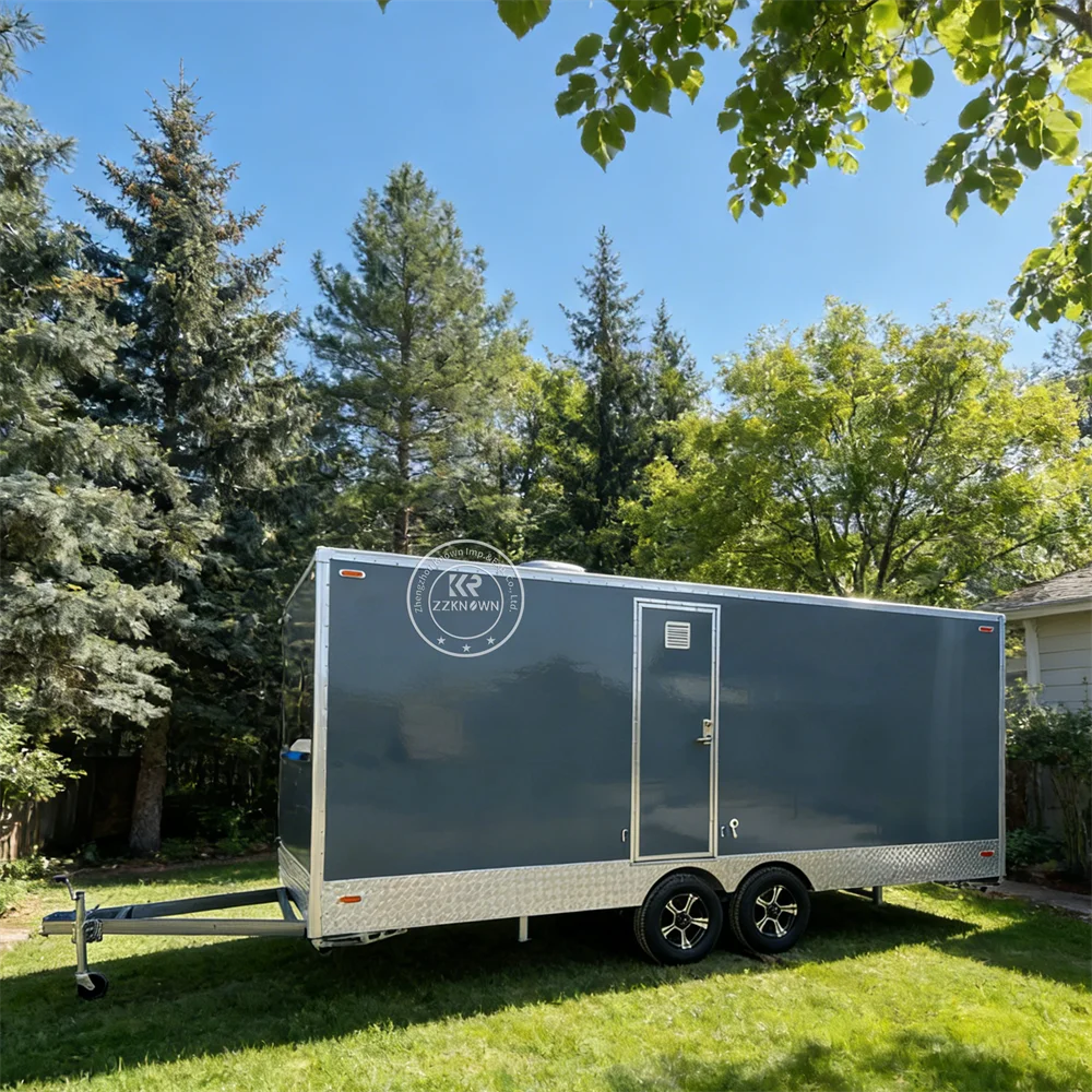 

Custom Portable Toilet And Shower Bathroom Luxury Public Washroom Outdoor Toilet Trailer Restroom Trailer For Sale