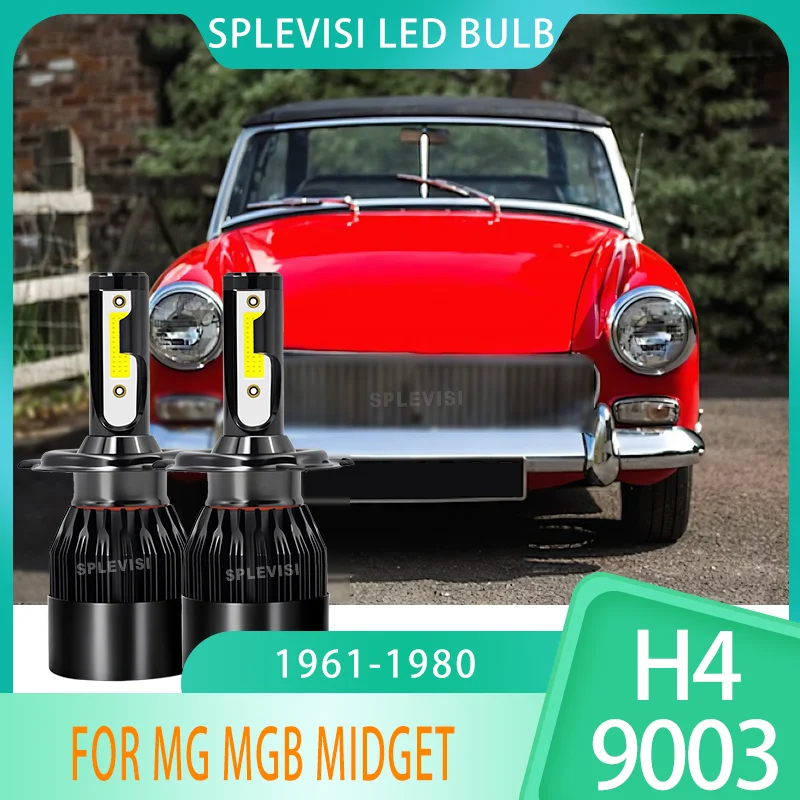 

2Pcs Led Headlight Bulbs Hi/Lo 12V 60W 6000LM for MG MGB Midget 1961-1980 1962 1963 1964 1965 1966 1967 1968 1969 1970 1971 1972