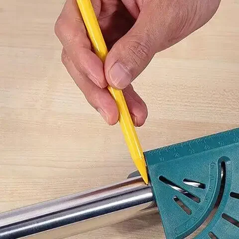 Multifunctional Locate Carpenter Angle Ruler 3D Miter Angle Measuring Tool Perforated Positioning Ruler 45 90 Degree Lines Ruler