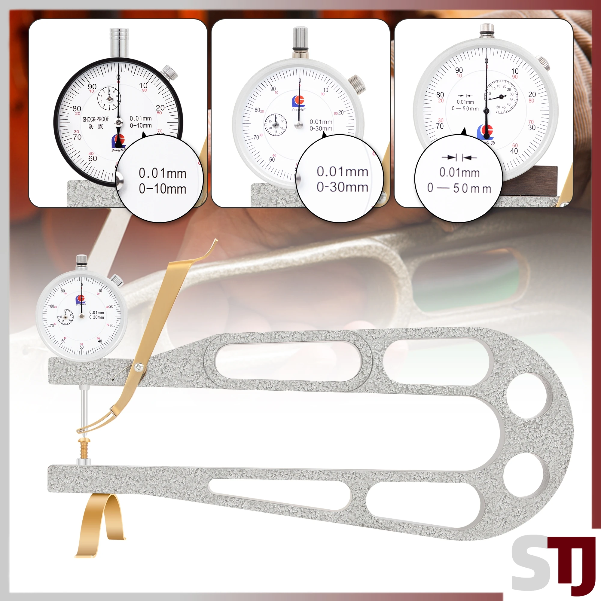 

Aluminous Thickness Measure tool for violin viola Cello Measurement Gauge wood tools reflectogauge Making Accessories