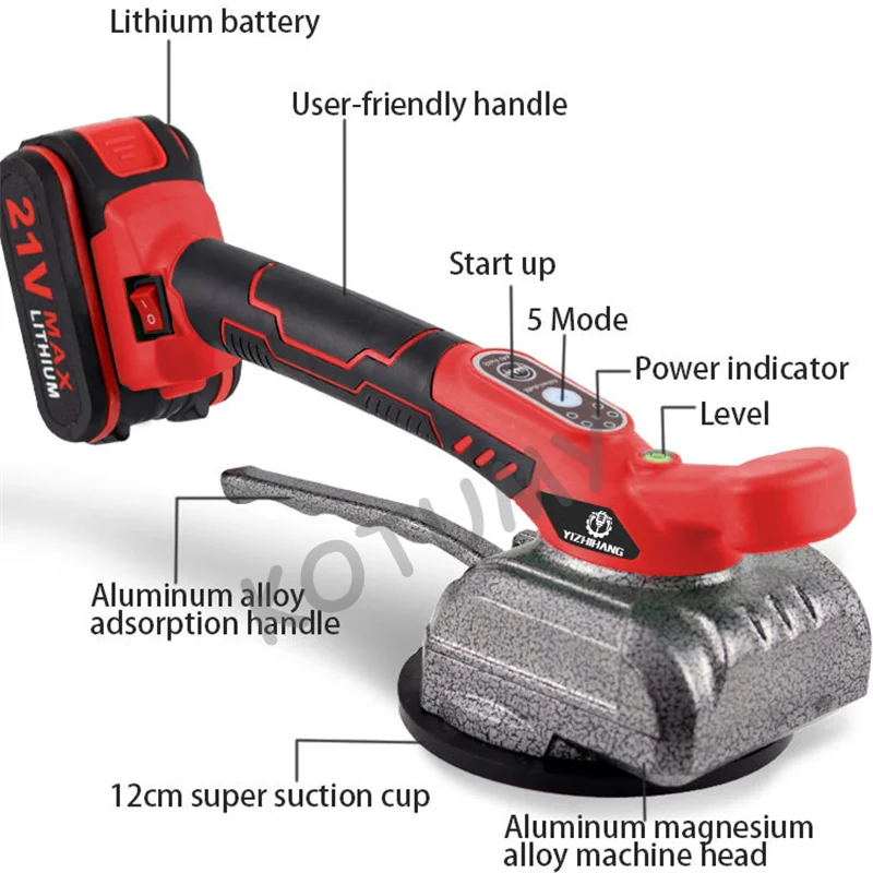 21V Lithium Battery Tile Tiling Machine High Loading Capacity Wall Floor Tiles Laying Vibrating Tool
