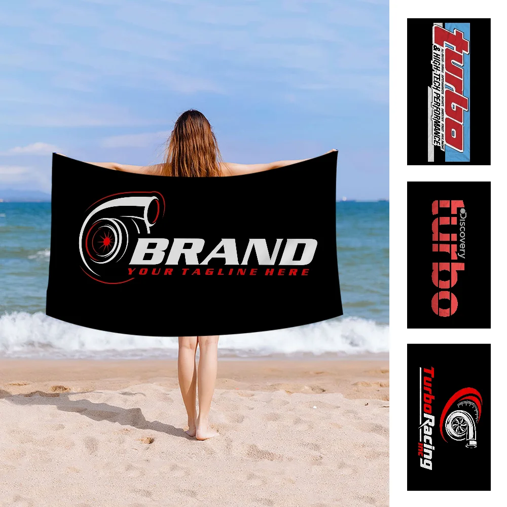 T-turbo logotipo dos desenhos animados toalha de praia bonito kawaii decoração do quarto banho meninas crianças toalhas de mão para banheiro chuveiro