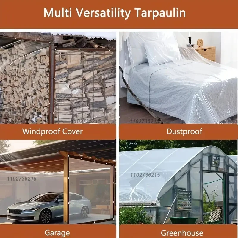 transparent PE film tarpaulin, garden waterproof plant coverage, Patio rainproof cloth, greenhouse film tarpaulin