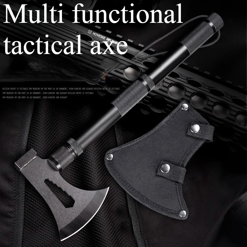 

NEW Multi Functional Outdoor Camping Tactical Axe Portable Engineer Fire Axe with Fire Rod and Anti Slip Handle