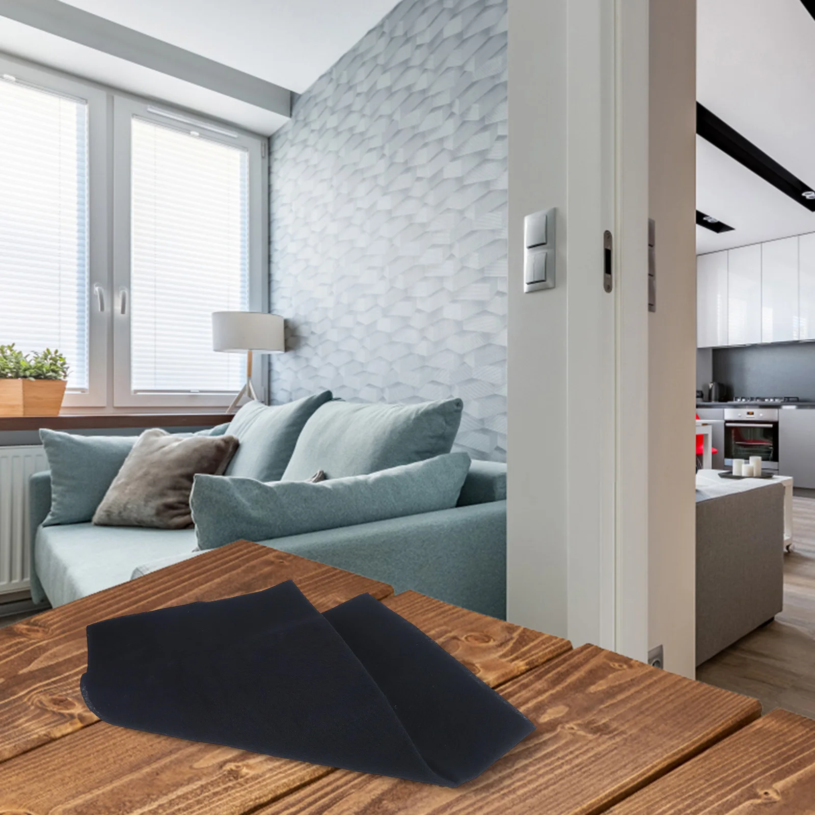 Cooker Hood Carbon Filter Made From Activated Carbon Sponge Acid Resistant And Particle Filtration Support