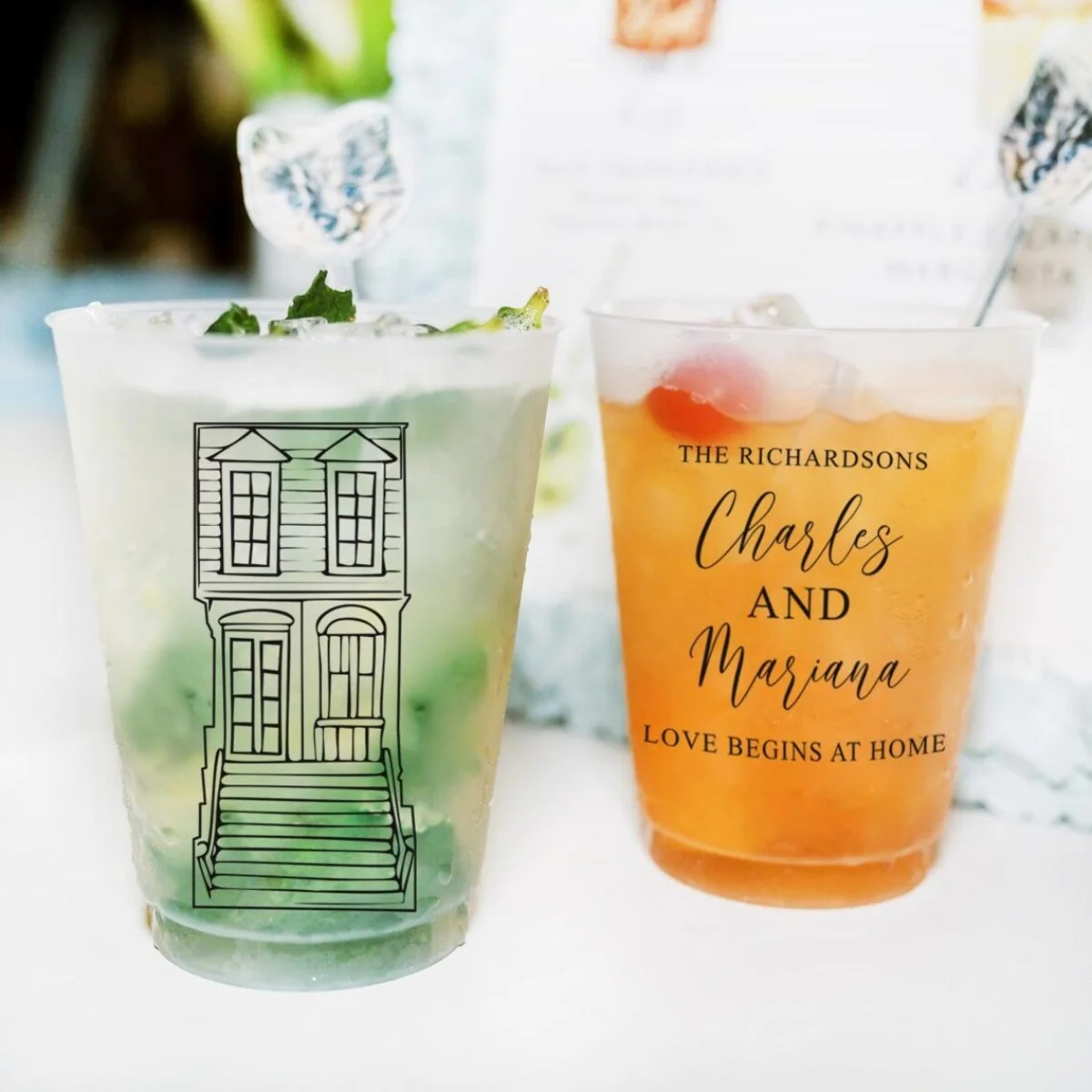 

10 шт., матовые чашки Love Begins At Home, свадебные матовые чашки, персонализированные матовые чашки в качестве свадебных сувениров, свадьба на заказ