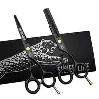 5.5 6.0 Inch Hair Scissors Professional Barber Hairdressing Cutting Thinning Set Reversed Scissors Laser wire scissors