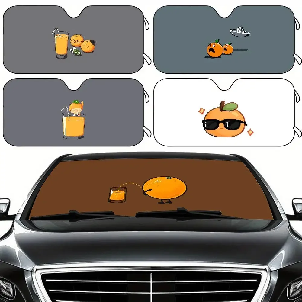 

Fun Orange Car SunShade Car Window Windscreen Cover Sun Shade Auto Sun Visor