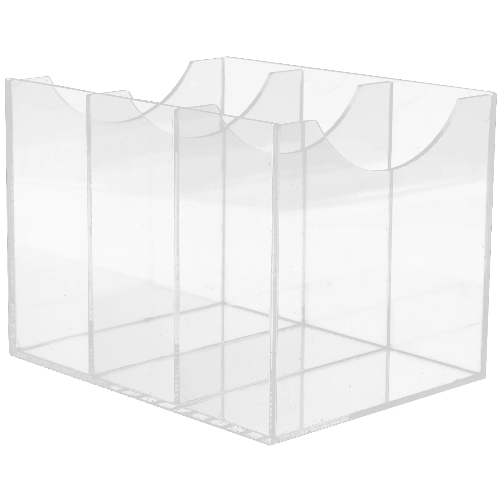 

3-Compartment Acrylic Belt Organizer Box Clear Storage Display Case For Belts Ties Scarves Desktop Closet Home Use Plastic