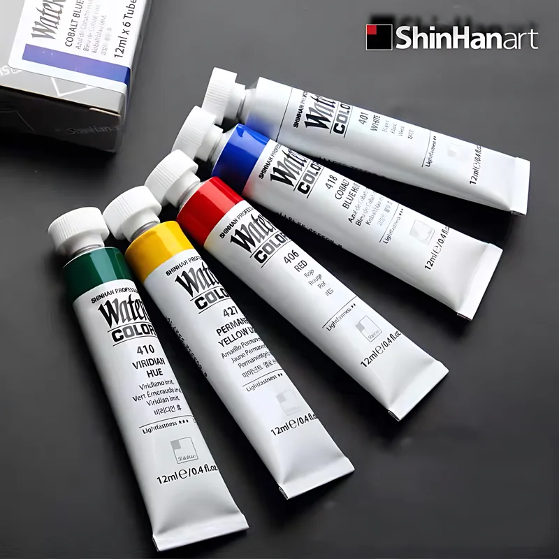 Imagem -05 - Shinhan-conjunto Profissional de Pigmento Sólido Aquarela Adequado para Pintura de Artista 30 Cores 75 ml 20 Cores 12ml