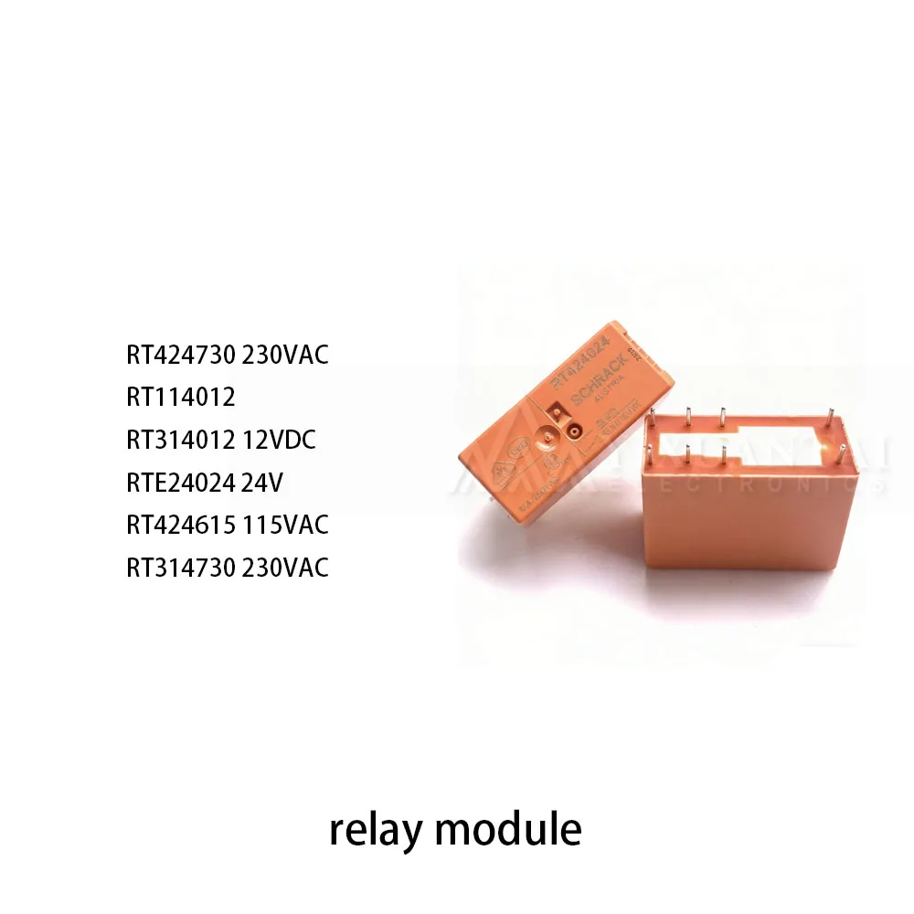 

10Pcs/Lot New original RT424730 230VAC RT114012 RT314012 12VDC RTE24024 24V RT424615 115VAC RT314730 230VAC relay module