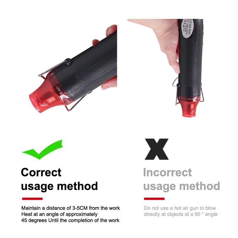 300W 220V Hot Air  With Support Stand DIY Plastic Shrink Craft Electric Heating Tool