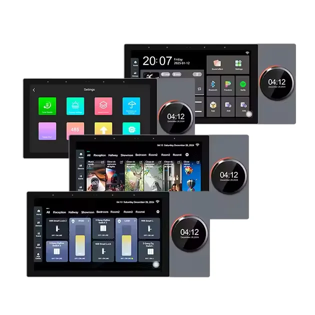 

Q7 7 Inch Smart Screen Control Panel Gateway Music Center for Home Use IPS Display WIFI Ability Play Different Music 2 Zones