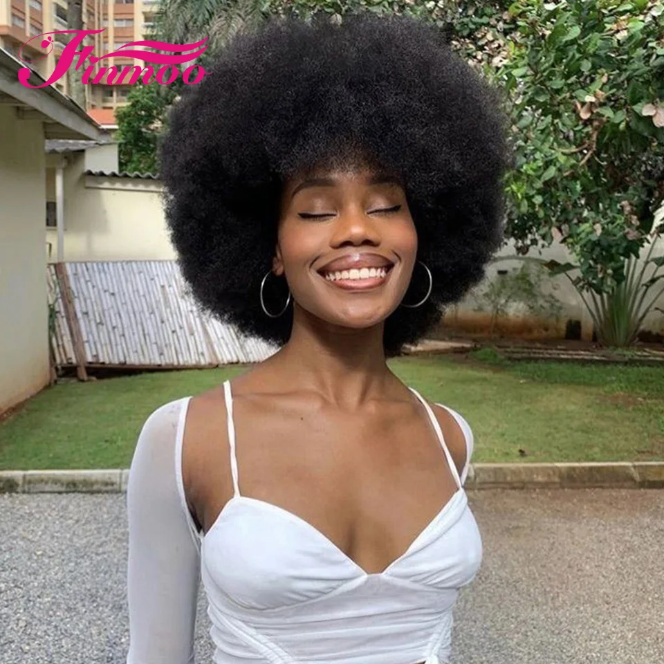 Short Pixie Cut Wig Human Hair Ready To Wear Pixie Wig Full Machine Made None Lace Wig Afro Curly Human Hair Wigs For Women