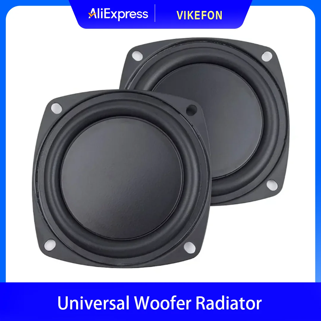 VIKEFON Universal Woofer Radiator Bass Passiver Lautsprecher 2/3/4 Zoll Niederfrequenz-Lautsprechermembran Vibrationsplatte DIY