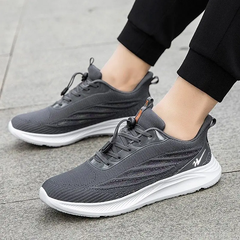 

Men Outdoor Casual Sneakers Wear Resistant Anti Slip Soft Sole Breathable Mesh Trendy Daily Walking Fashion Sports Shoes
