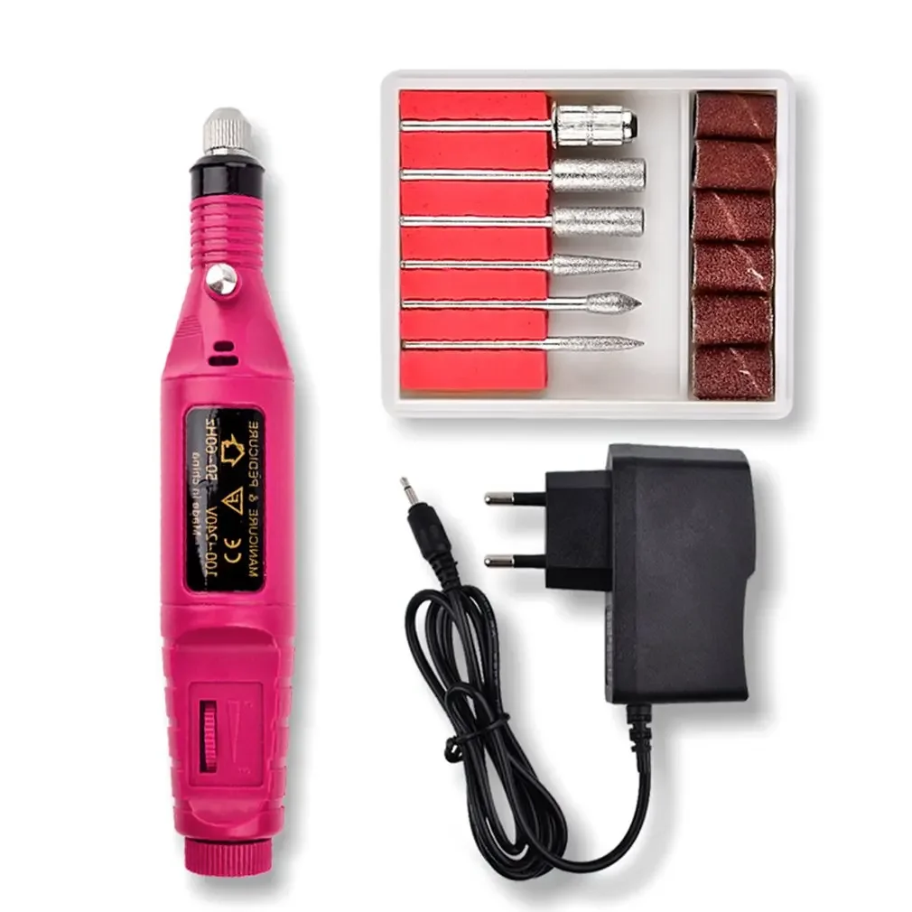 Electric Nail File Acrylic Art Manicure Pedicure Machine Kit - Portable and Durable