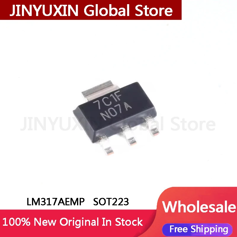 10-50pcs LM317 LM317AEMP N07A SOT-223 voltage regulator chip IC In Stock Wholesale