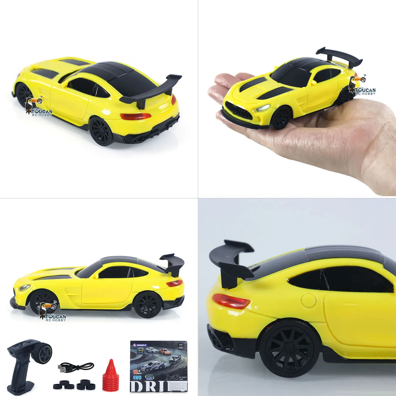 새로운 장난감 1/43 4WD 2.4g RTR 자이로 RC 속도 자동차 4 륜 구동 라디오 컨트롤 미니 레이싱 표류 원격 자동차 소년을위한 고속