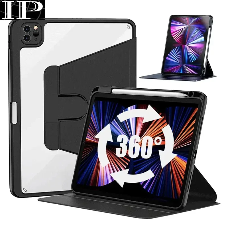 360° Rotation Case For iPad 10th 10.2 7/8/9th Generation Air 4 5 10.9 Magnetic Funda Cover For Pro 11 12.9 Stand Case Shockproof