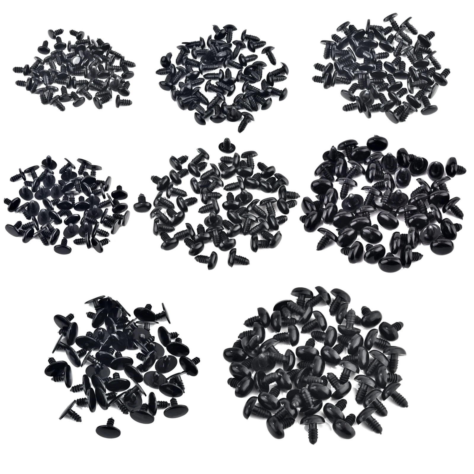 

50pcs Doll Accessories Black Plastic Plush Safety Noses Amigurumi for DIY Funny Toy Eyes Noses Anima Accessories Crafts Making