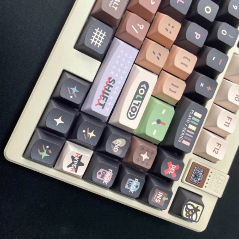 

PLATO Extra Chapter Matrix Совместные колпачки для клавиш Сменные колпачки Материал PBT Пользовательские периферийные устройства для игровой офиса Ежедневная клавиатура