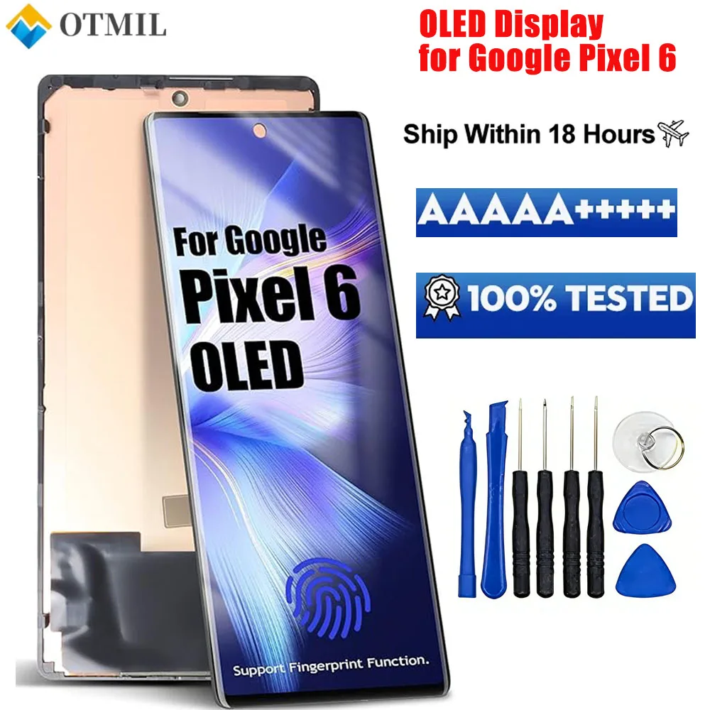 oled-for-google-pixel-6-screen-replacement-lcd-digitizer-touch-screen-display-with-fingerprint-with-frame-assembly-replacement