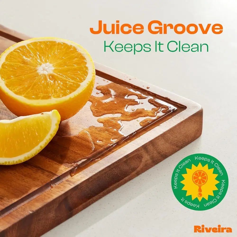 เขียงไม้วอลนัทแบบสามชิ้น: เขียงไม้ทรงสี่เหลี่ยมผืนผ้าที่ทนทานสำหรับการใช้งานอเนกประสงค์