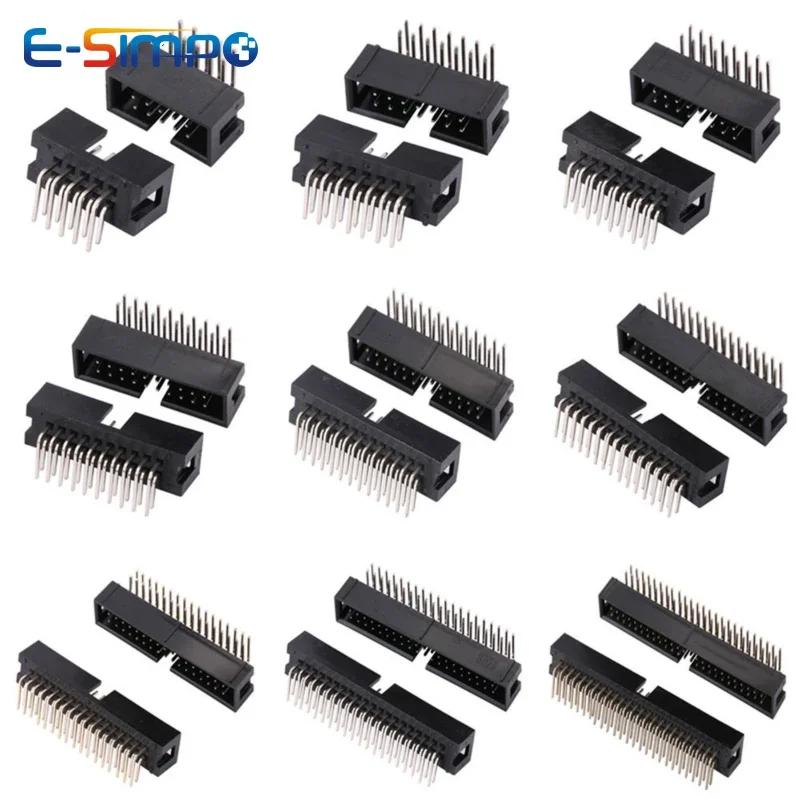10 шт. DC3 2,54 мм DIP RA прямоугольный SMT двухрядный 6P 10P 20P 26P 34P 40P ISP штекер IDC JTAG разъем коробки