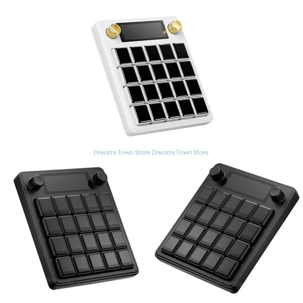 

HX6A Computer AI Mechanical Voice Keyboard 0.85inch LCD Screen Customize