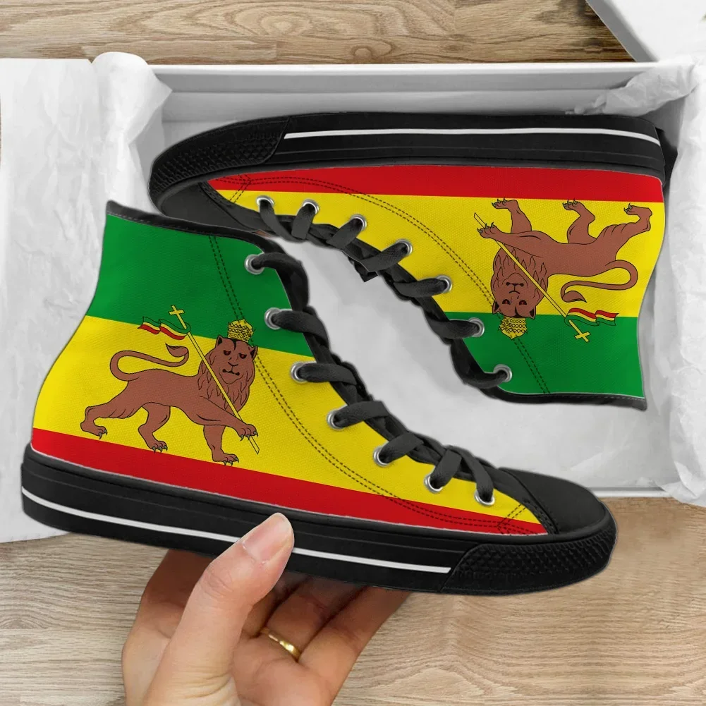 Jamajka Reggae muzyka wysoka oddychające sneakersy świetlna 3D Print Bobby mężczyźni kobiety Sport na płótnie prezent buty wulkanizowane