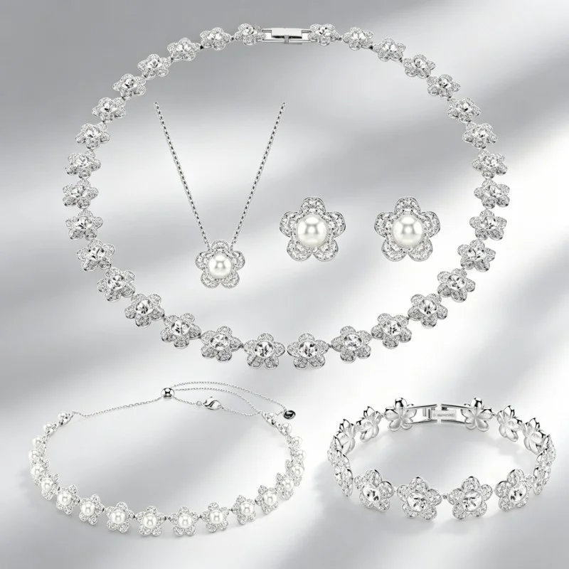 Hot selling New Classic Luxury Set, Necklace, Bracelet, Earrings, Multi Functional and Beautiful - Valentine's Day Gift