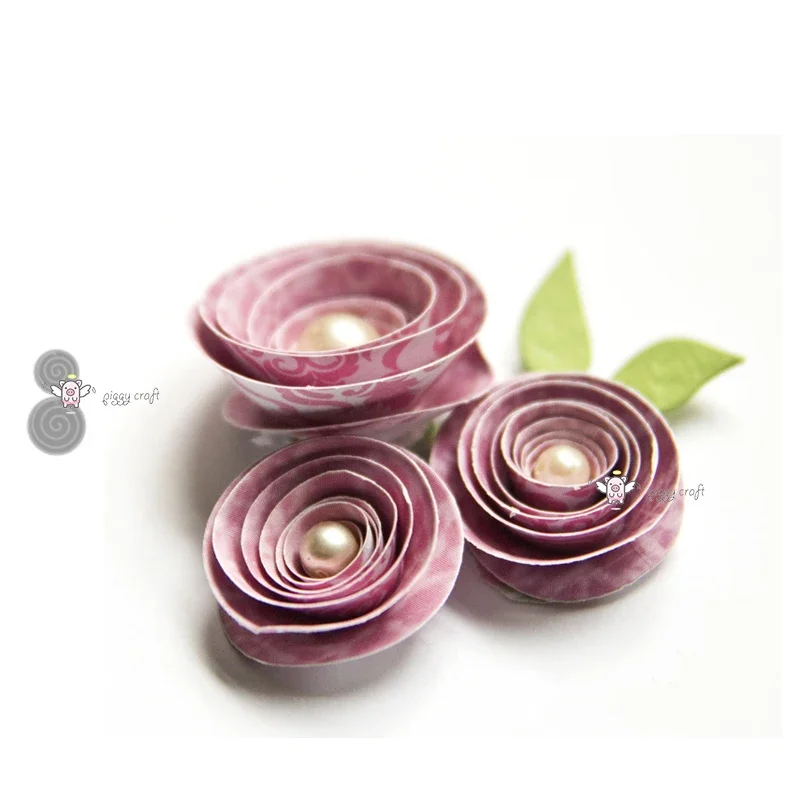 Mmao Crafts Metal Steel Cutting Dies New Roll flower decoration Stencil For DIY Scrapbooking Paper/photo Cards Embossing Dies